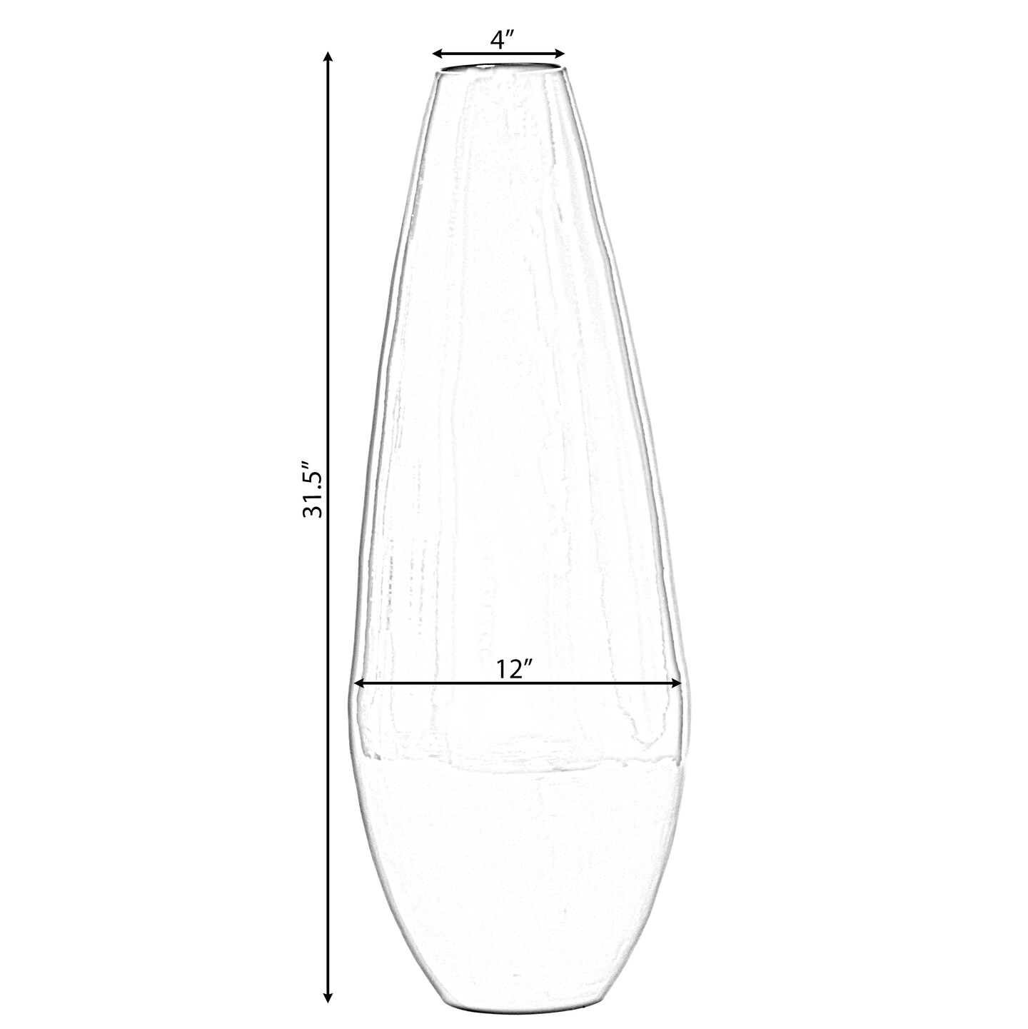 31.5&#x22; Spun Bamboo Tall Floor Vase - Sleek Metallic Finish, Elegant Home Decoration, Modern Accent Piece, Living Room Decor, Handcrafted Bamboo Art, Contemporary Interior Design, Unique Tall Vase