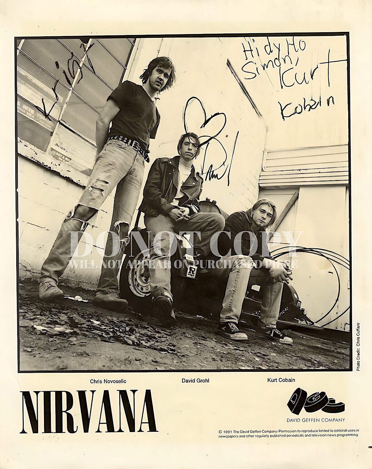 Nirvana Poster 11 X 14 | Amazing 1991 Band Portrait
