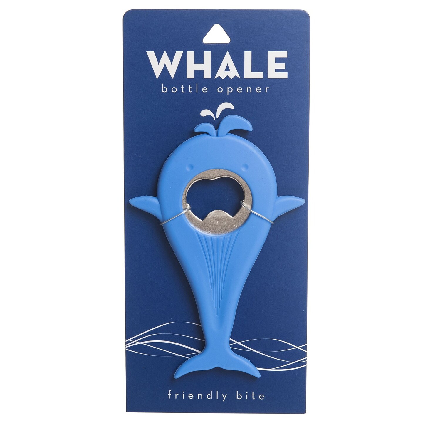 5&#x22; SILICONE BLUE WHALE BOTTLE OPENER