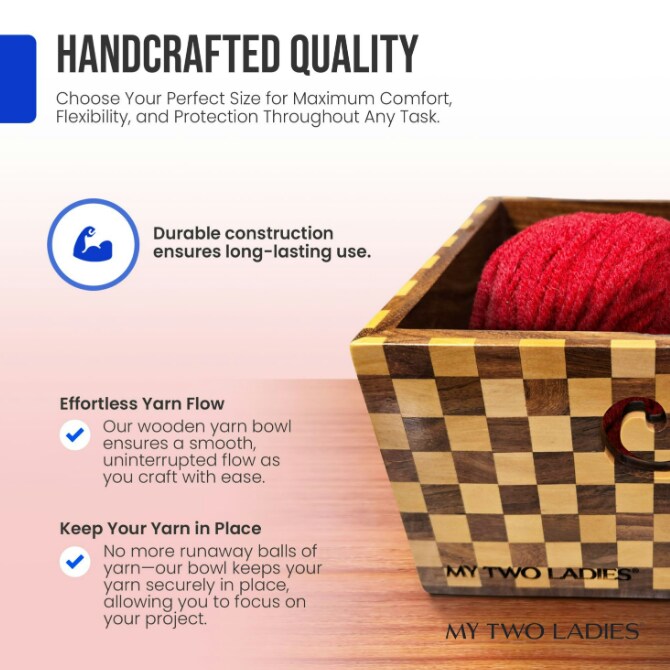 My Two Ladies | Artisan Yarn Bowl | Square