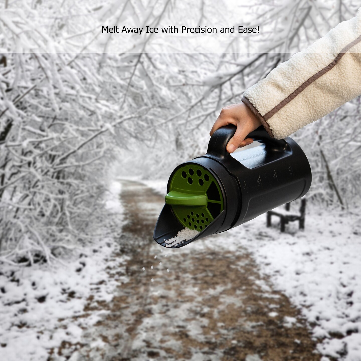 Gardenised Handheld Seed Spreader Versatile Lawn &#x26; Garden Tool Adjustable Shaker for Fertilizer Grass Seed Salt Ice Melt Deicer Growth Enhancer &#x26; Fish Feed Ideal for Landscaping Sports Fields &#x26; Yard