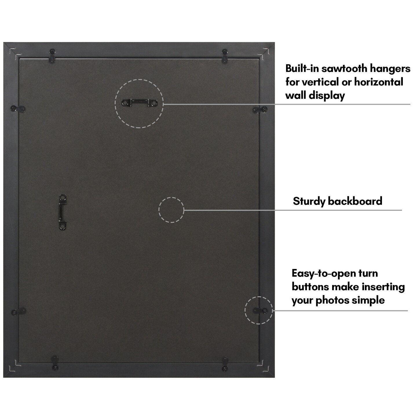 Americanflat 11x14 Picture Frame with Decorative Inner Mat Accent - Use as 8x10 with Mat or 11x14 without the Mat - Statement Frame with Shatter-Resistant Glass