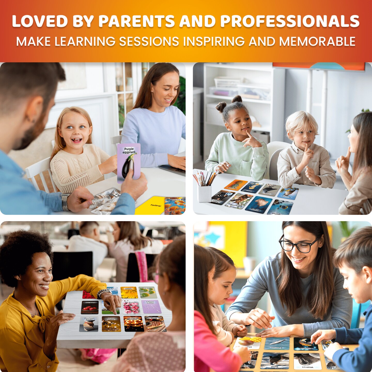 260 Flash Cards with Realistic Images for Kids