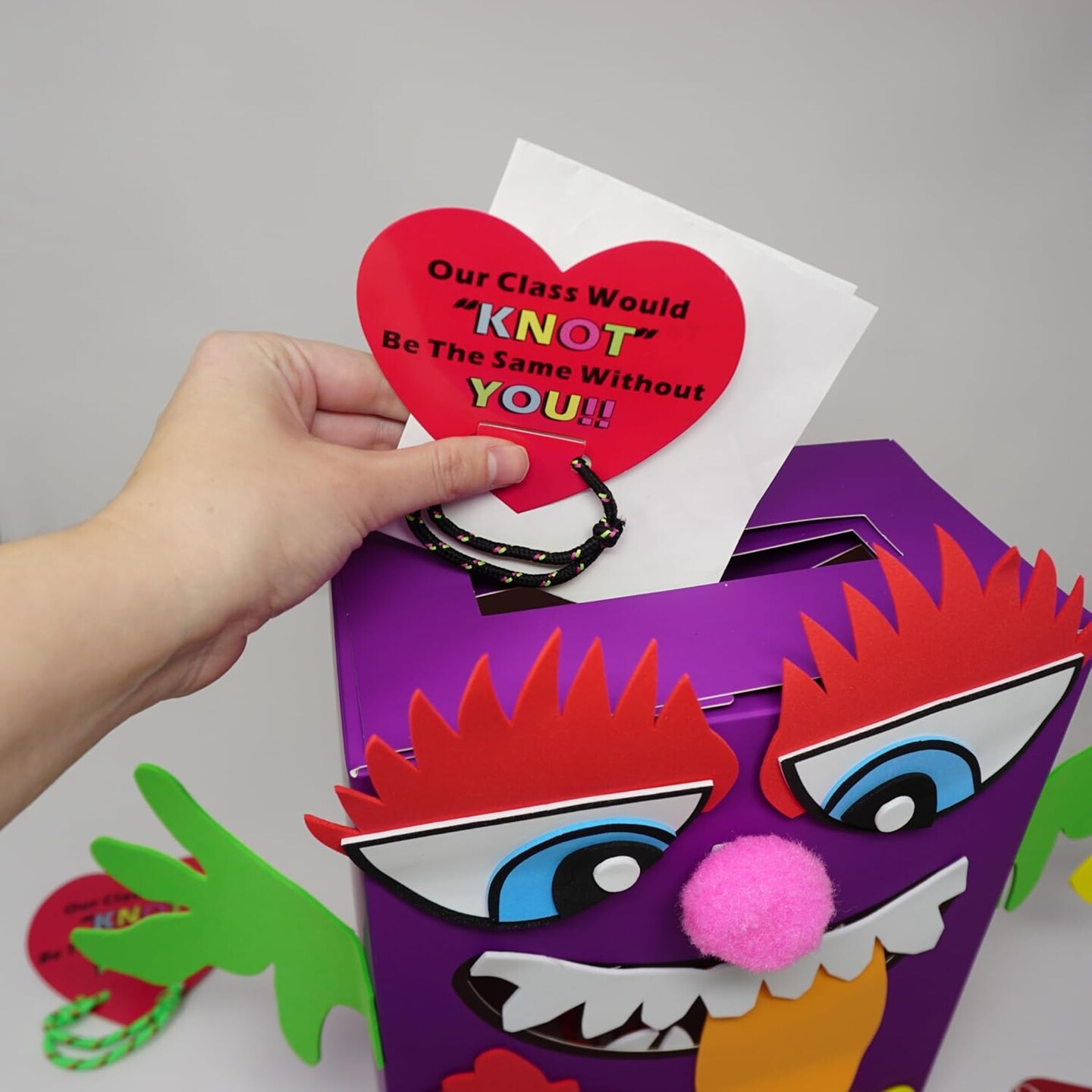 4E’s Novelty DIY Monster Mailbox – Fun Valentine Day Monster Mailbox & Toy Mailbox for Kids