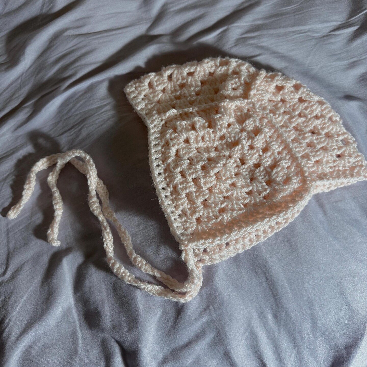 Crochet Bonnet - Fall Winter headwear hat Cottagecore Balaclava
