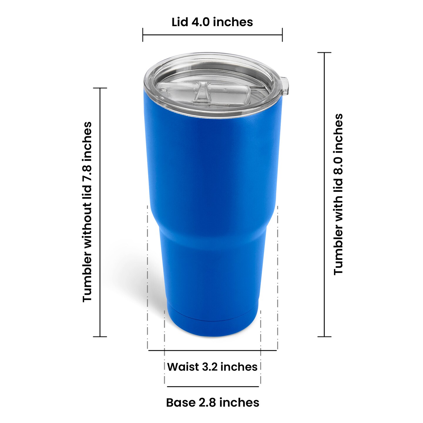 Makerflo 30 oz Powder Coated Tumbler and Handle Sold Separately, Includes a Sliding Splash & Leak Proof Lid, Ideal for Craft and Personalization (Laser Engraving, UV DTF, Epoxy, and Vinyl)