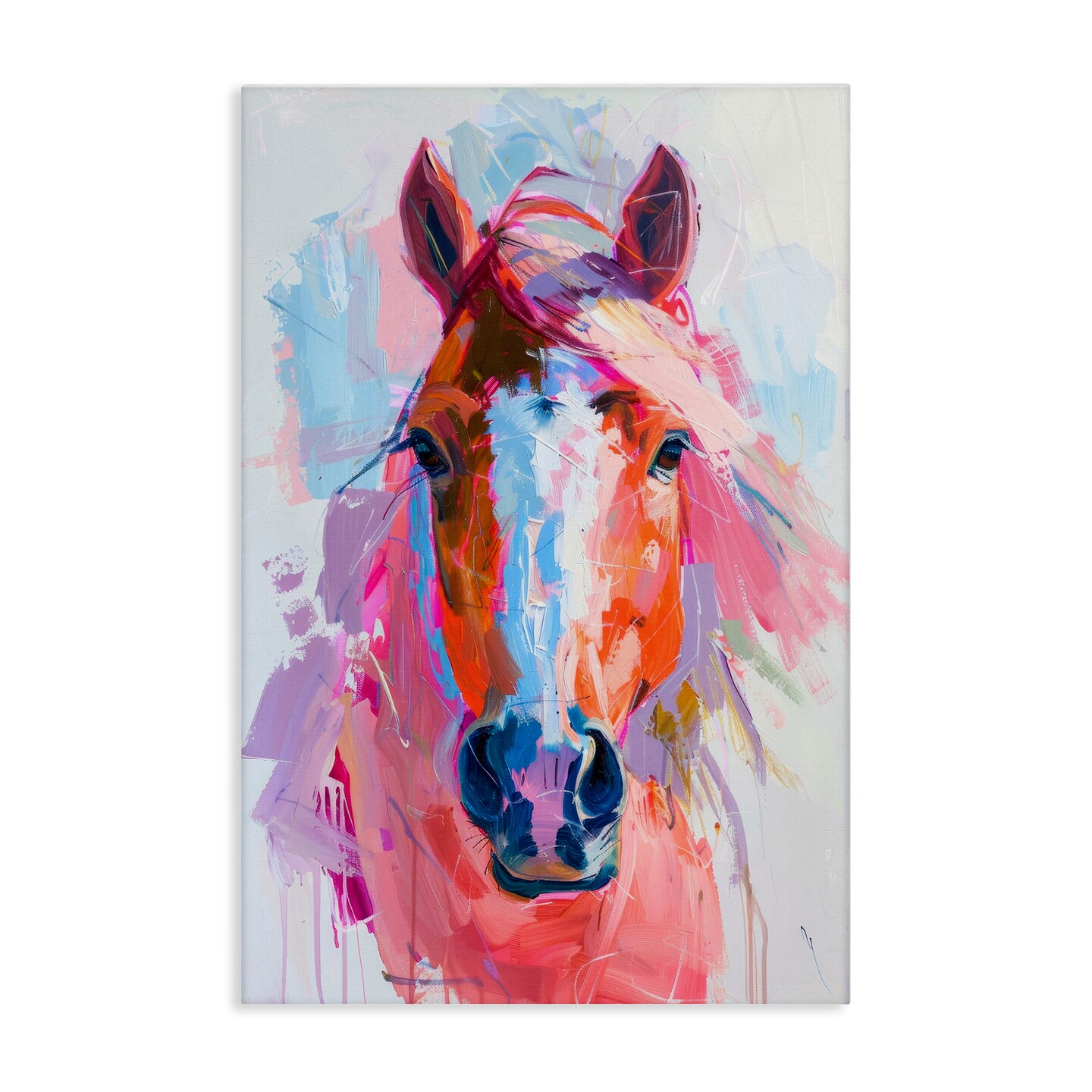 Stupell Industries Sunset Horse Visage Canvas Wall Art Design by Petal Prints Design