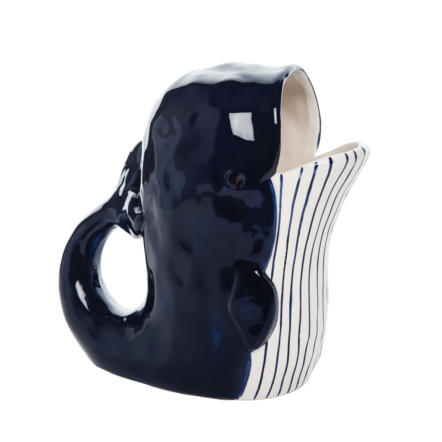 Navy Blue Whale Pitcher