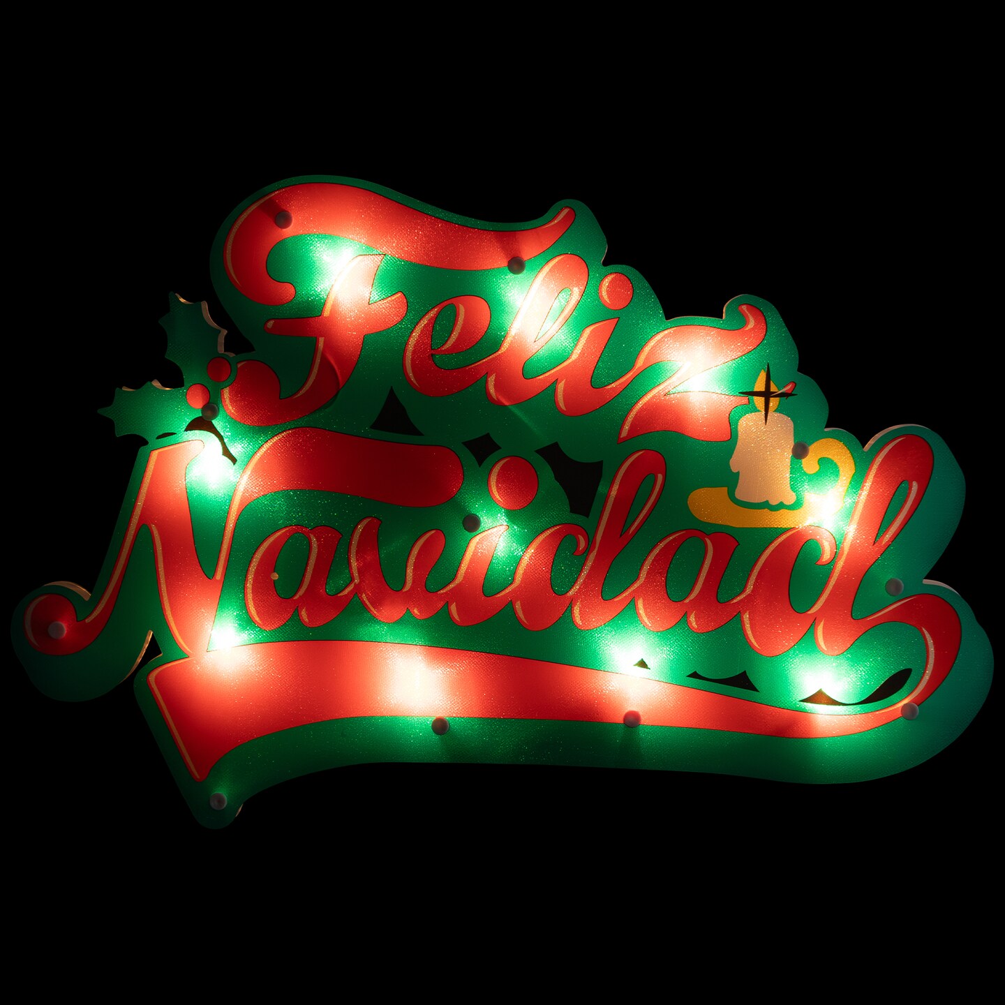 Northlight 18" Lighted 'Feliz Navidad' Christmas Window Silhouette