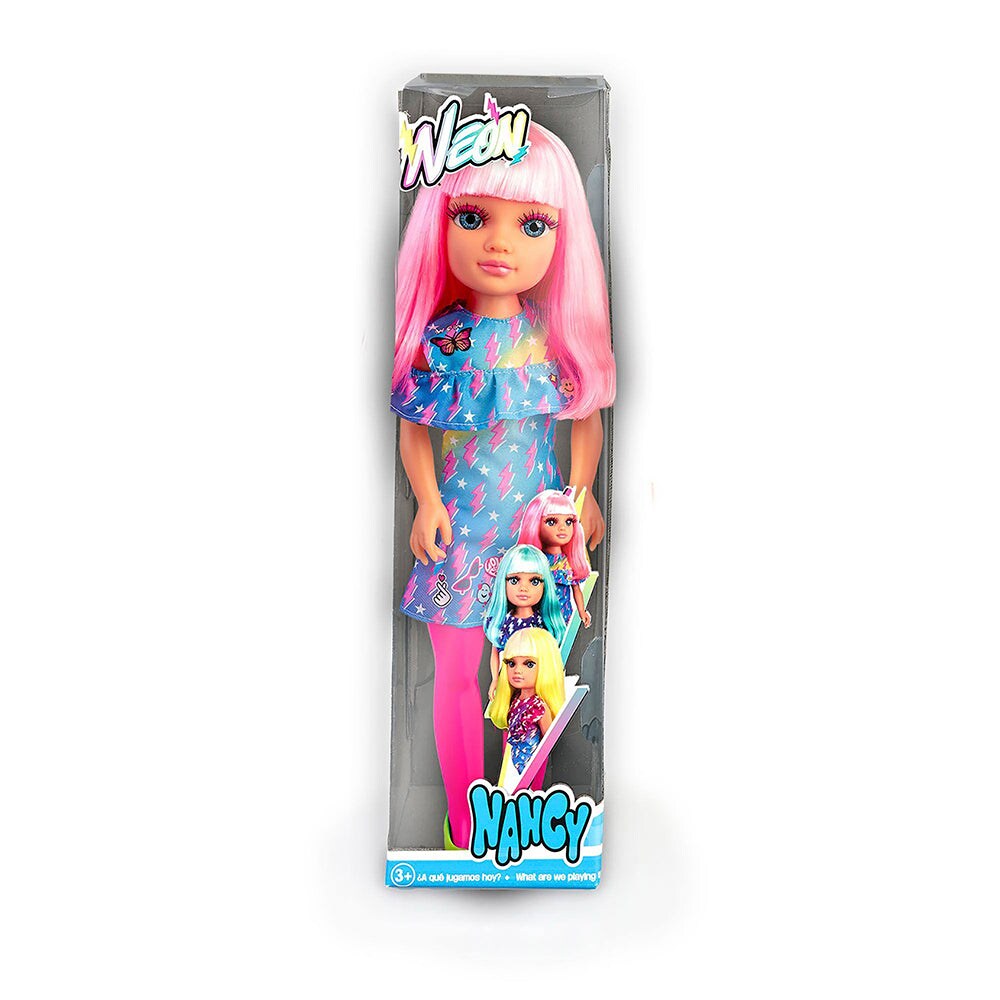 Nancy Neon Fashion Doll with Pink Hair, 16&#x22; Doll