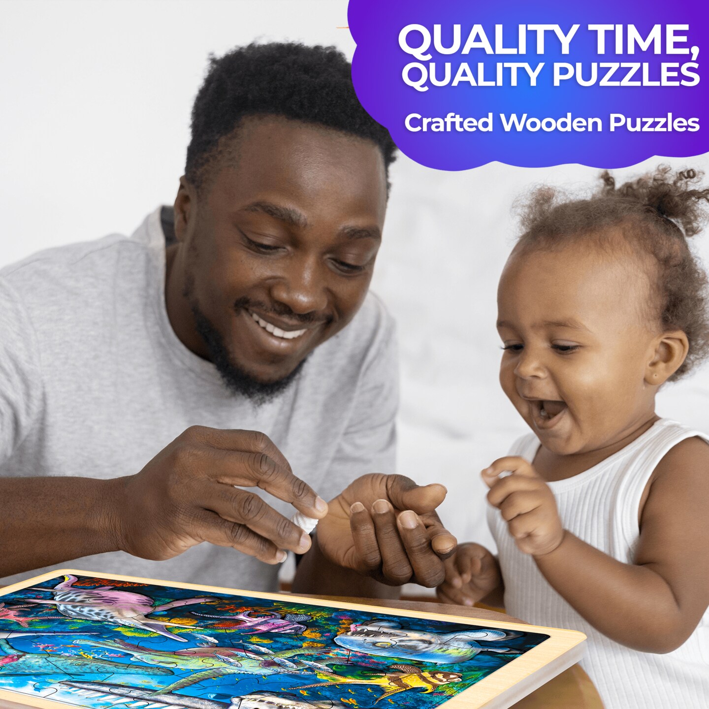 4 Set 36 Pcs Wooden Puzzles for Kids | Dinosaur World