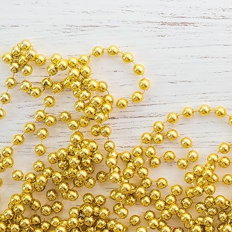 4E&#x27;s Novelty 72 Pack Gold Beads Necklaces Bulk for St Patricks Day Beads Mecklace, Mardi Gras Beads, Great for Pirate Themed Party Supplies, Gatsby Roaring 20&#x27;s 1920s Accessories Favors