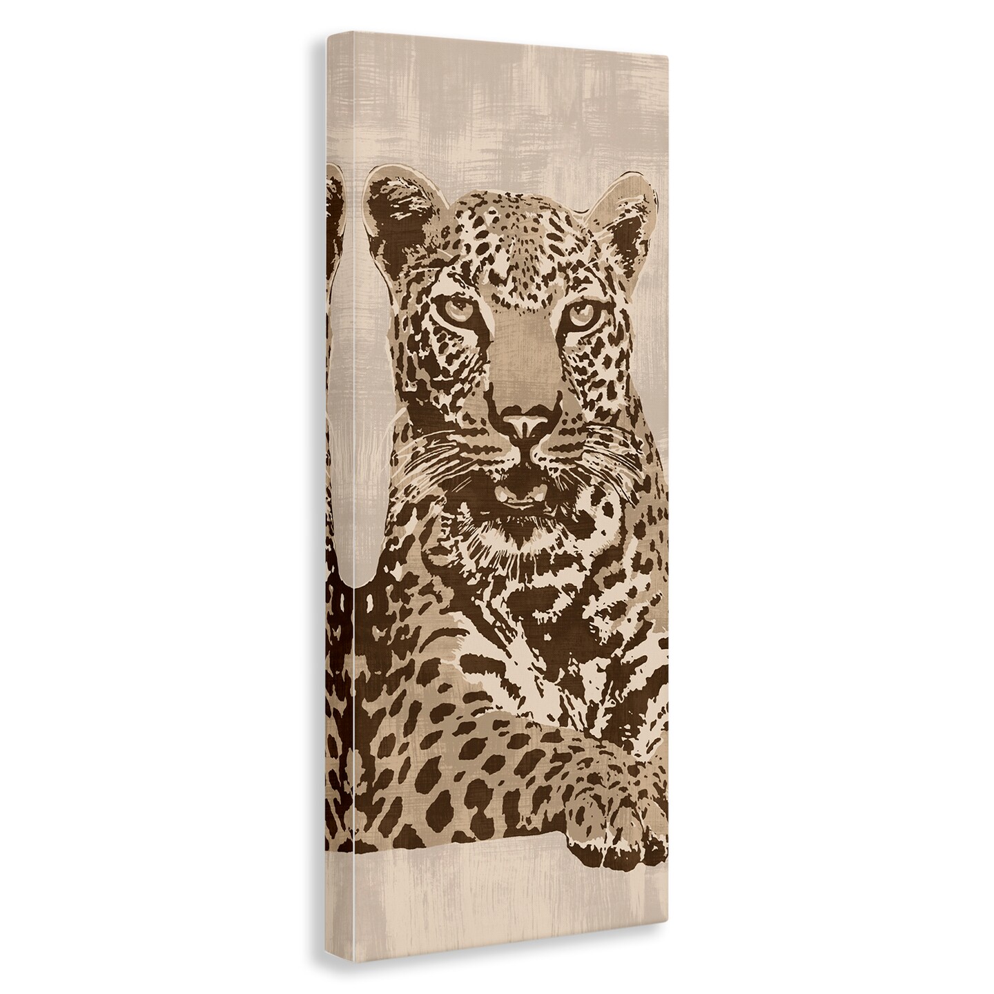 Stupell Industries Muted Fierce Leopard Canvas Wall Art Design by Andrew Cooper