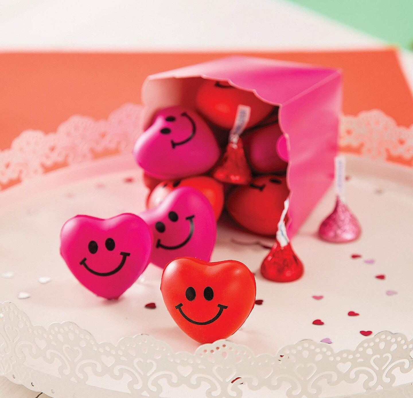 4E&#x27;s Novelty 48 Pack Heart Stress Balls - Squishy Stress Balls for Kids &#x26; Adults