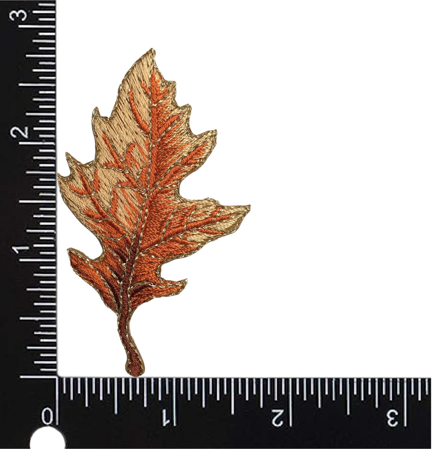 Tan Leaf, Leaves, Maple Tree, Nature, Embroidered, Iron on Patch