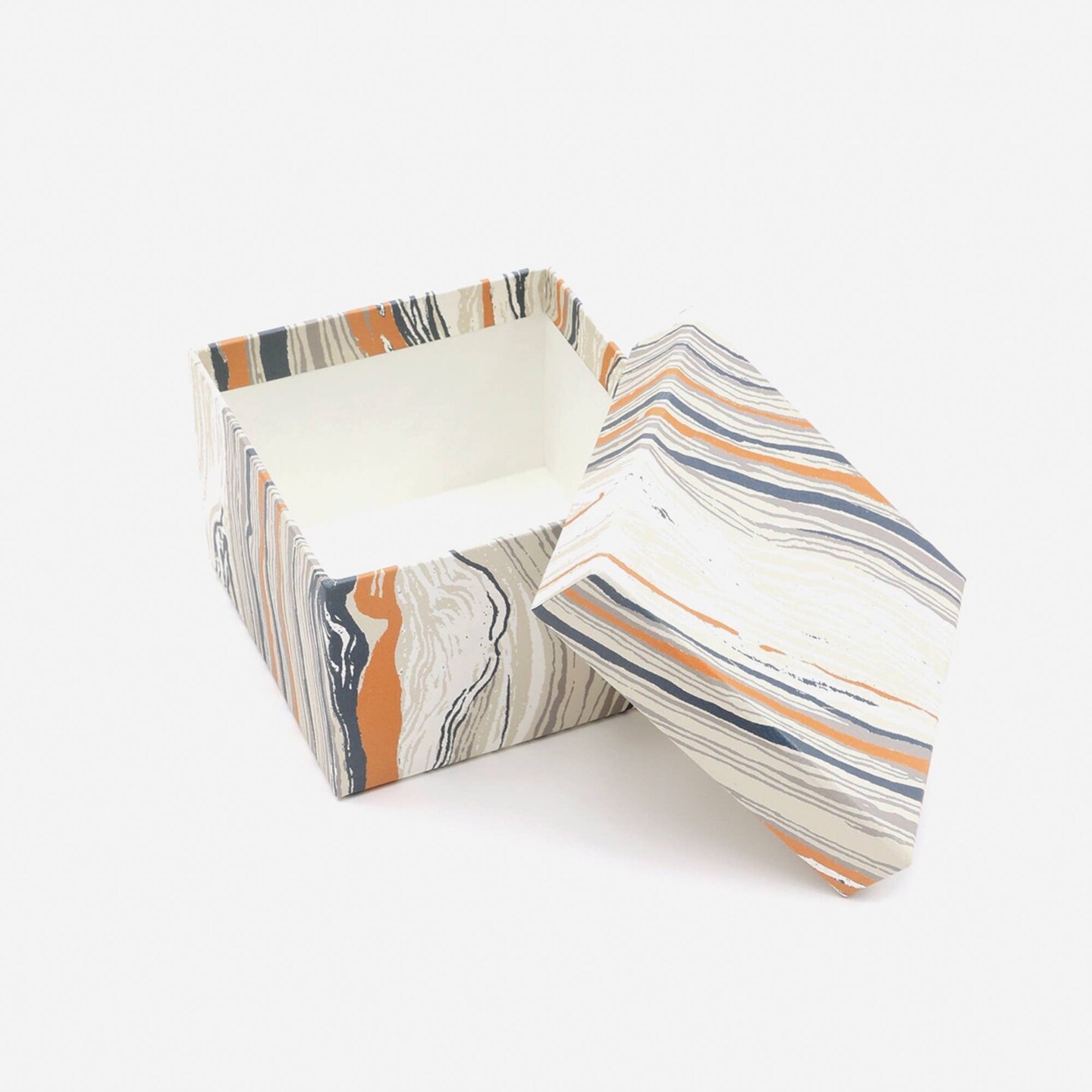 Handmade Paper Square Gift Box - Set of 2, 5 X 5 X 3 Inch