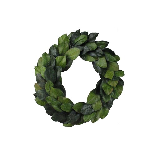 30&#x22; Artificial Magnolia Leaf Wreath &#x2013; Greenery Wreath for Door or Wall Decor