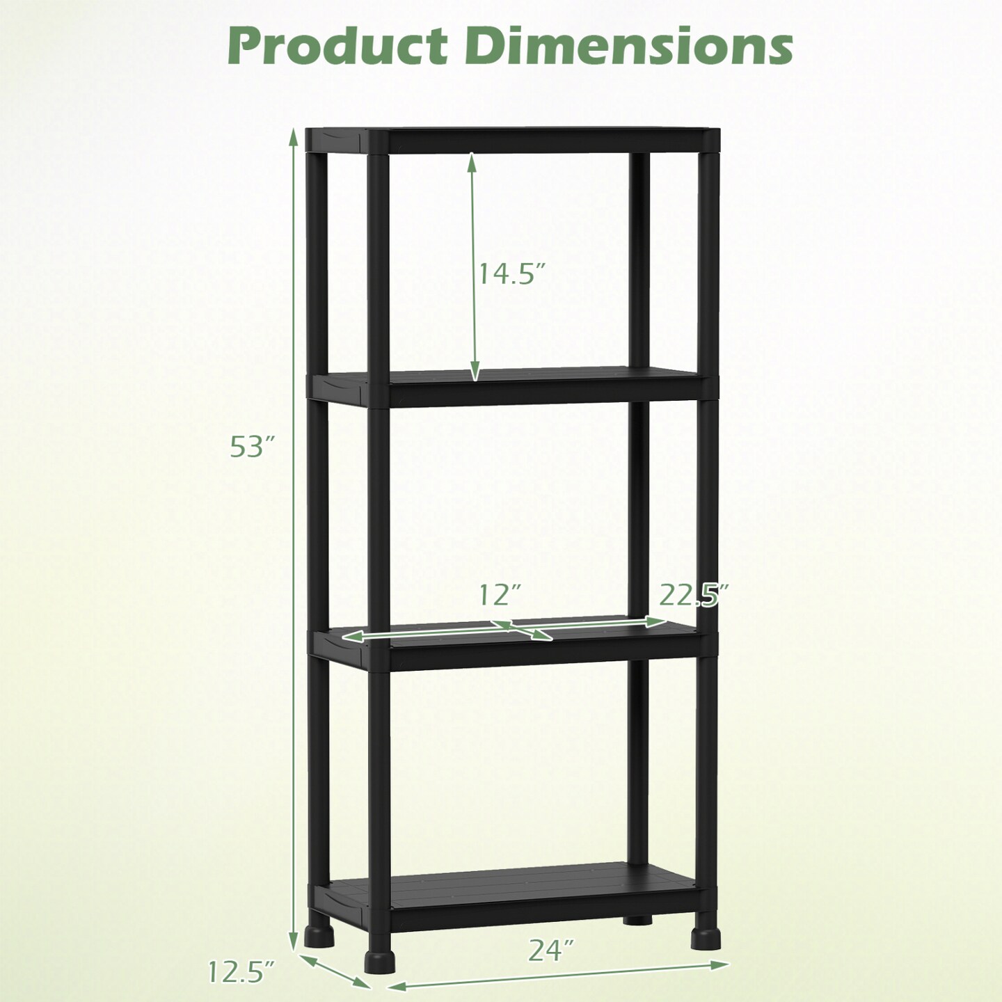 Black Storage Shelving Unit Garage Pantry Kitchen Utility Rack
