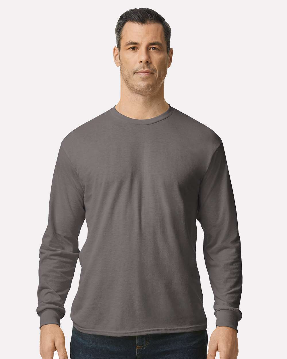 Gildan Heavy Cotton Long Sleeve Crewneck T-Shirt for Layering & Custom Printing 100% U.S. Cotton Tee