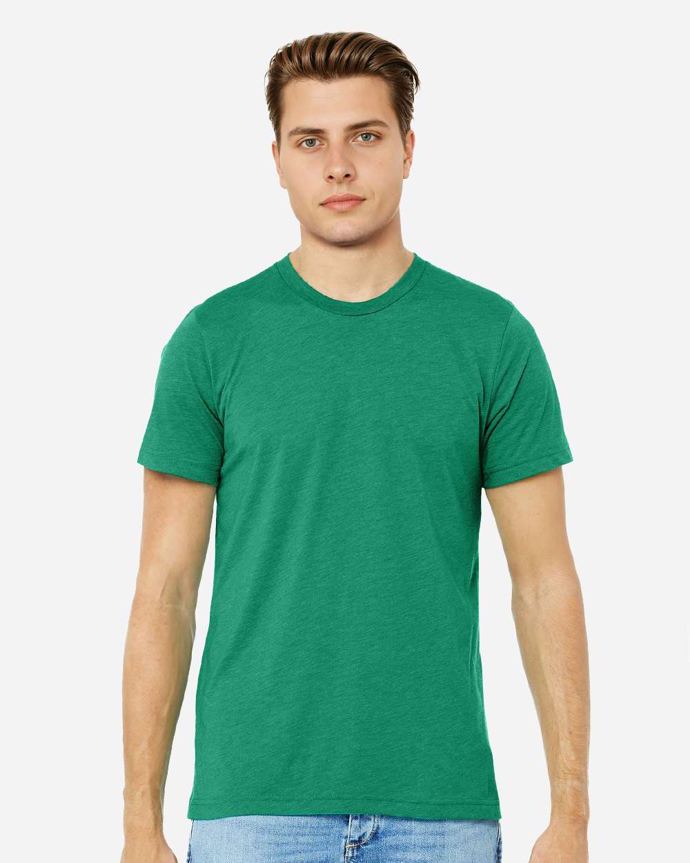 BELLA + CANVAS Triblend Crewneck Short Sleeve T-Shirt for Summer Wear & Custom Print Everyday Tee