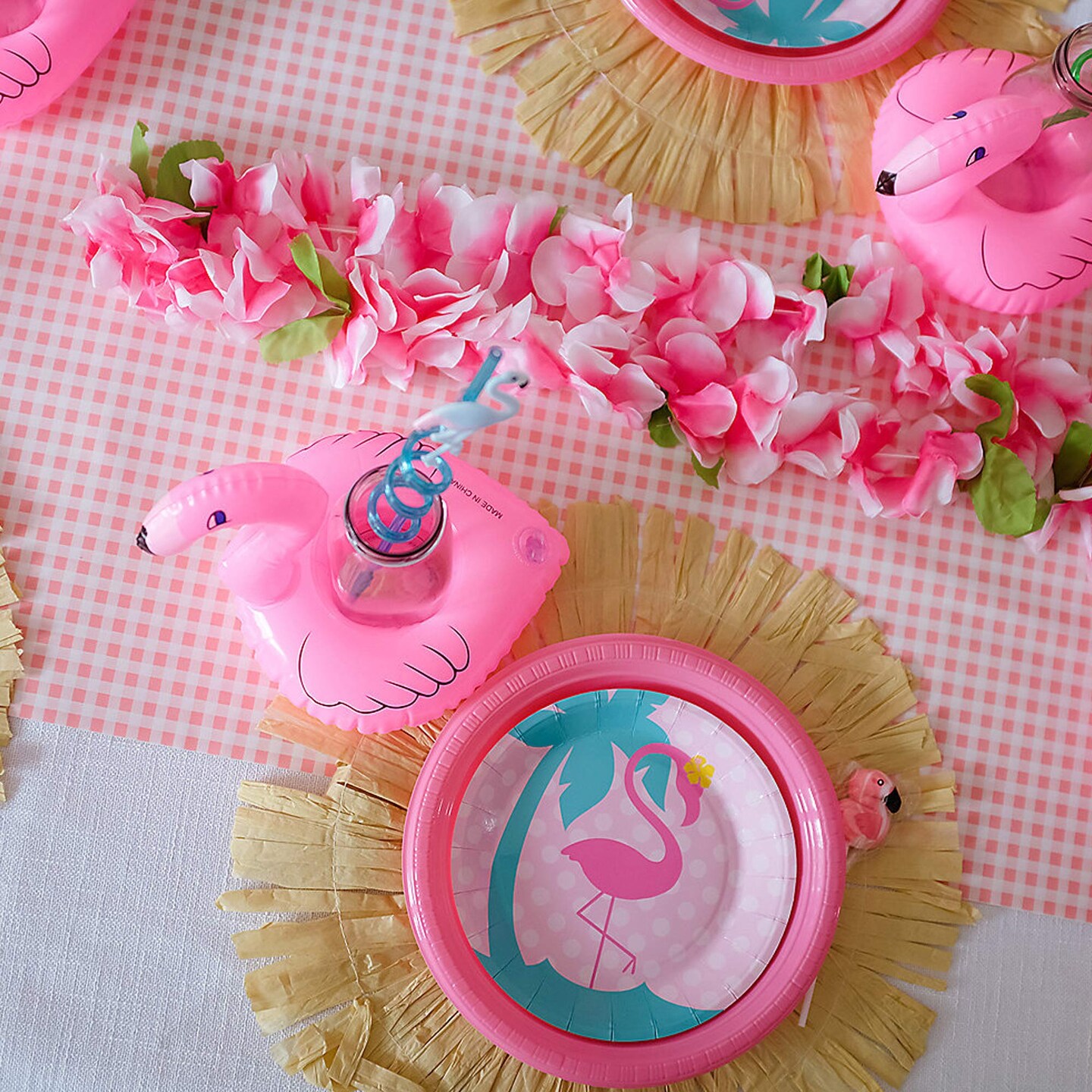 8 Ct. Flamingo Paper Dessert Plates 7&#x22; Disposable Plates Cute Pink Flamingo Party Tableware