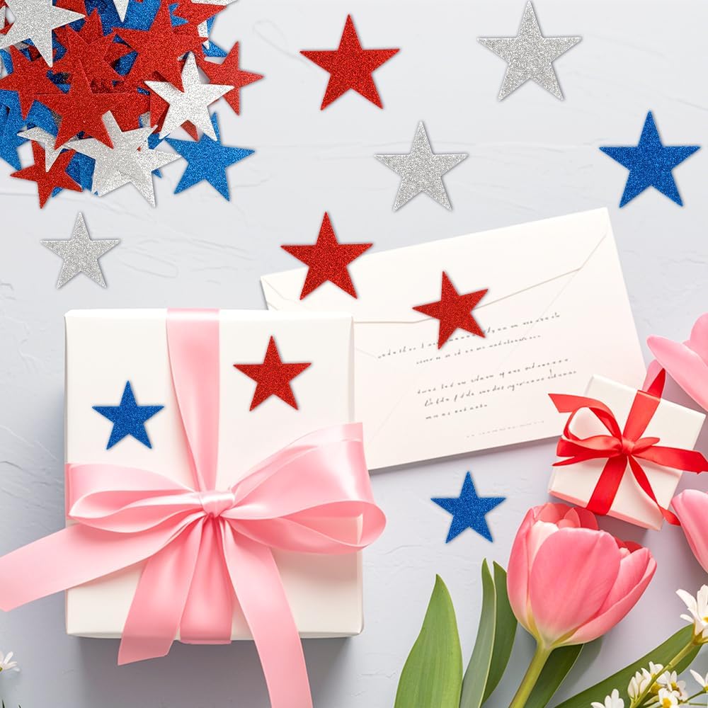 Foam Star Stickers, 100 PCS 4th of July Foam Stickers for Kids Crafts