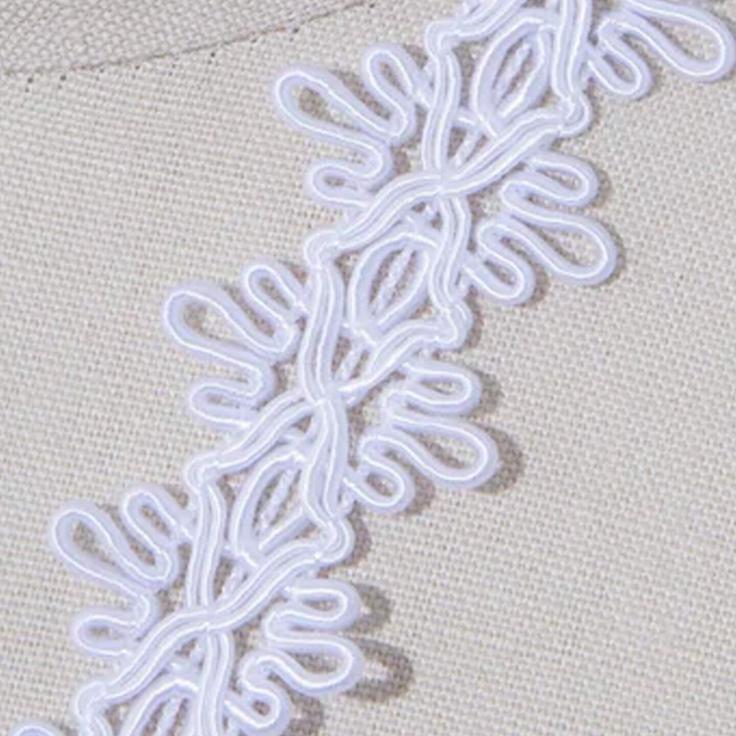 1 Yard White Upholstery Gimp Trim 1&#x22; Braided French Gimp Braid for Upholstery, Costumes, DIY &#x26; Crafts