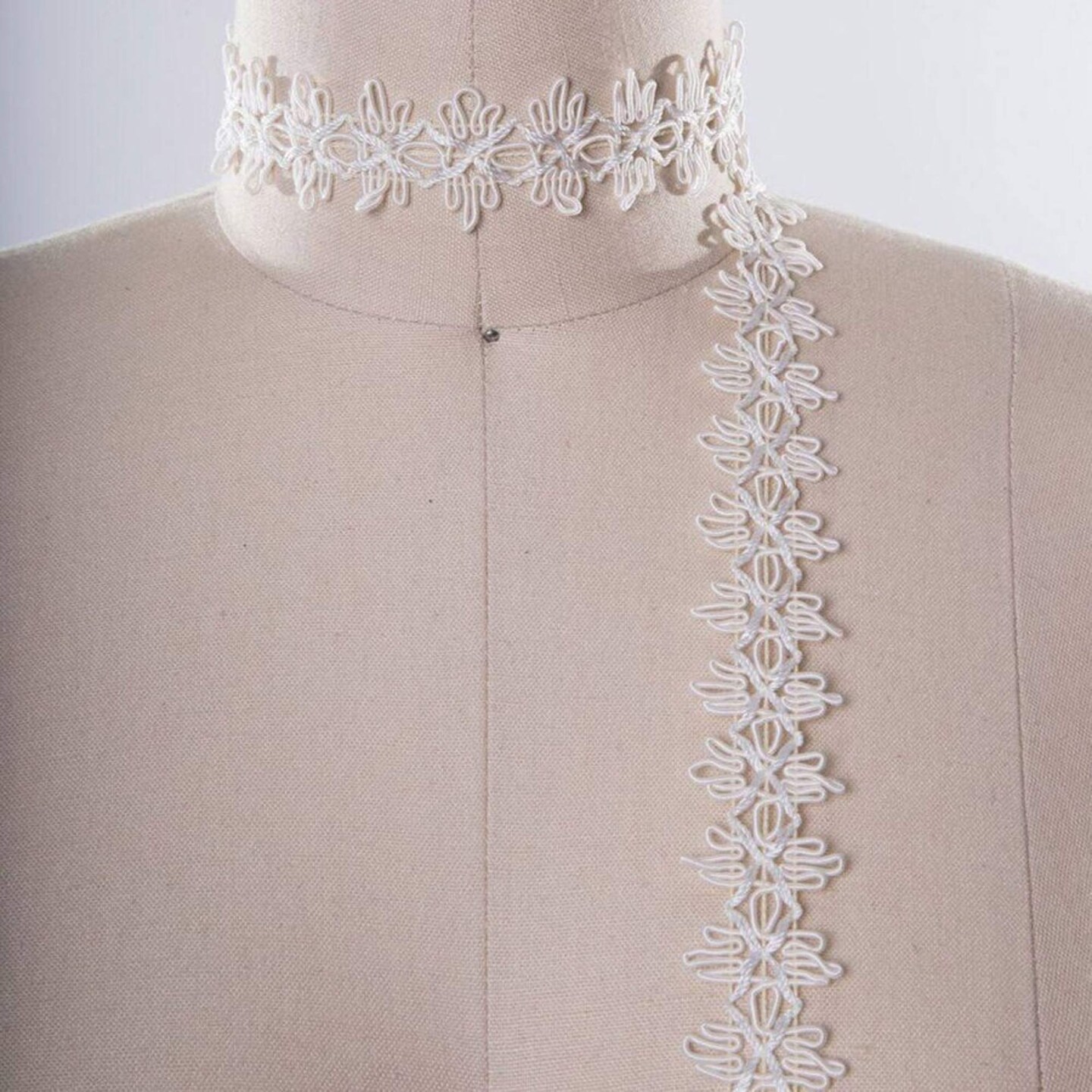 1&#x22; Ivory Upholstery Gimp Trim &#x2013; Braided French Gimp Braid for Upholstery, Costumes, DIY &#x26; Crafts