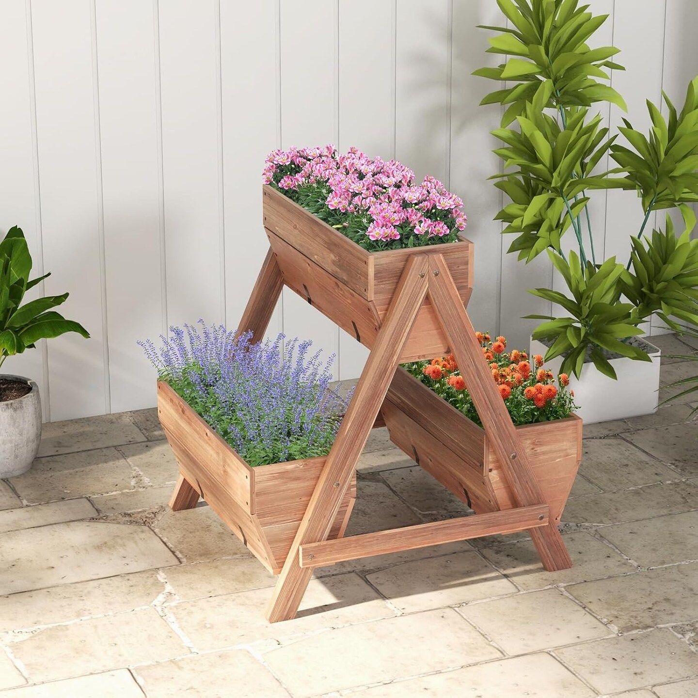 3-Tier 26&#x22; Vertical Raised Garden Bed Stand with Planter Boxes