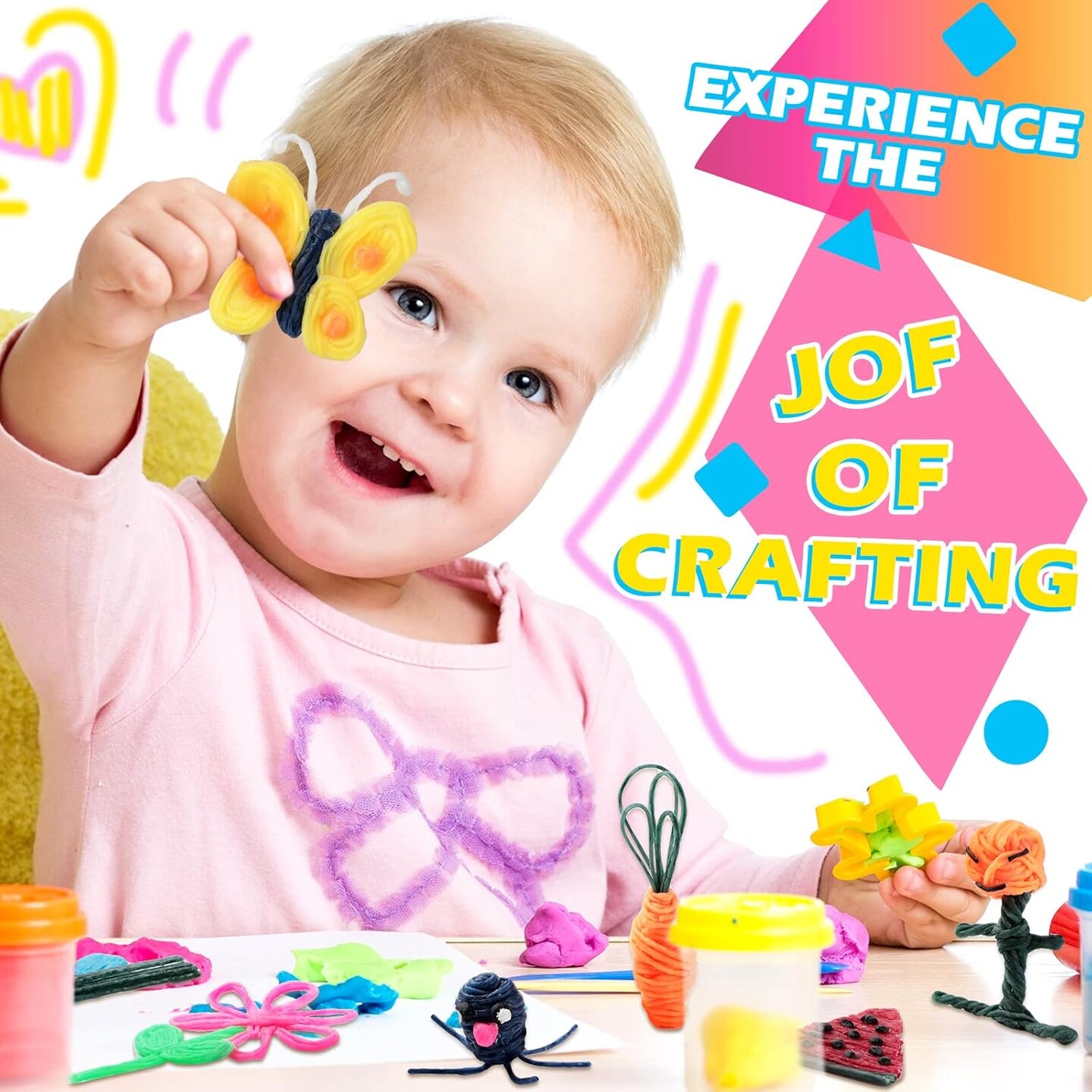 1200 Wax Craft Sticks – Bendable Yarn Sticks in 13 Colors with Storage Box for Kids’ DIY & School Crafts