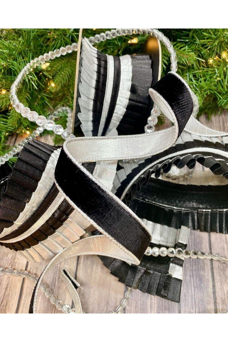 .5&#x22; Crown Jewel Garland Ribbon: Crystal (10 Yards)