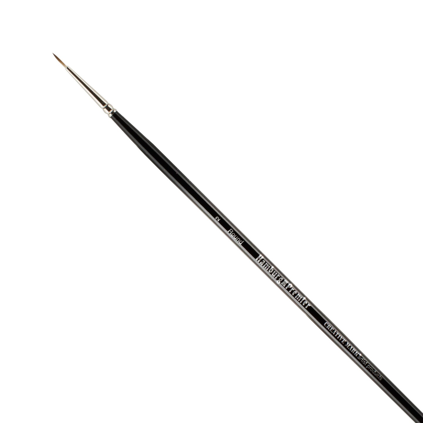 Creative Mark Hamburg Premiere Professional Oil Painting Brushes - Round #2 Oil Paint Brush - Handmade in Germany, Natural & Synthetic Hair Blend, Long Triple-Lacquered Birch Handle