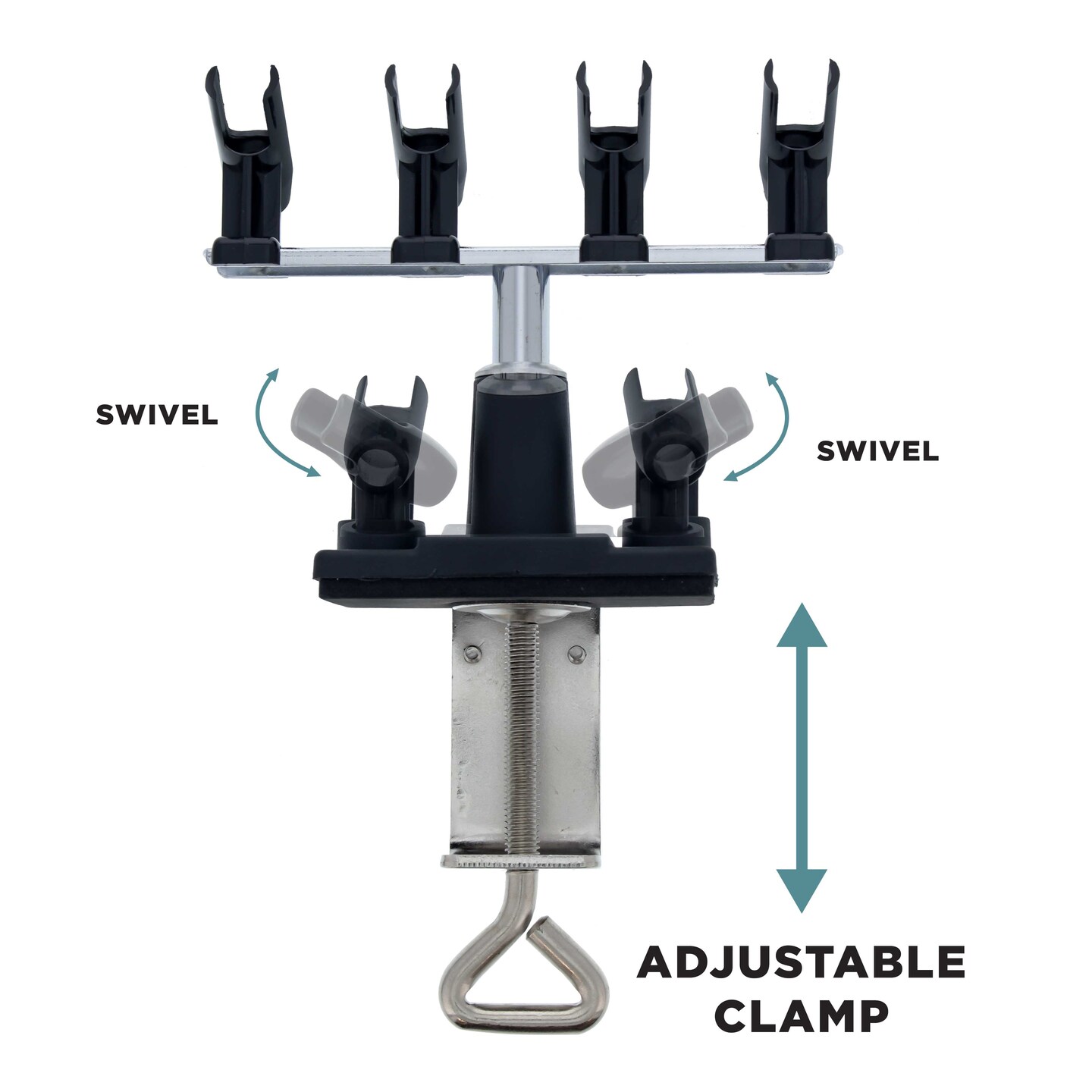 Universal Clamp-On 6-Airbrush Holder - Airbrush Accessories &#x26; Supplies for Garage or Workspace