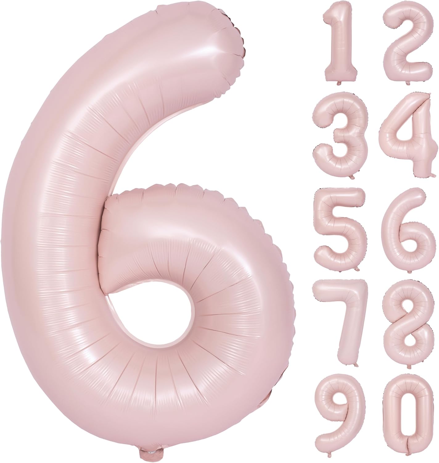 40 In Matte Pink Number Balloons Helium Foil Mylar Balloon Birthday Party banquet Decoration Digital 6