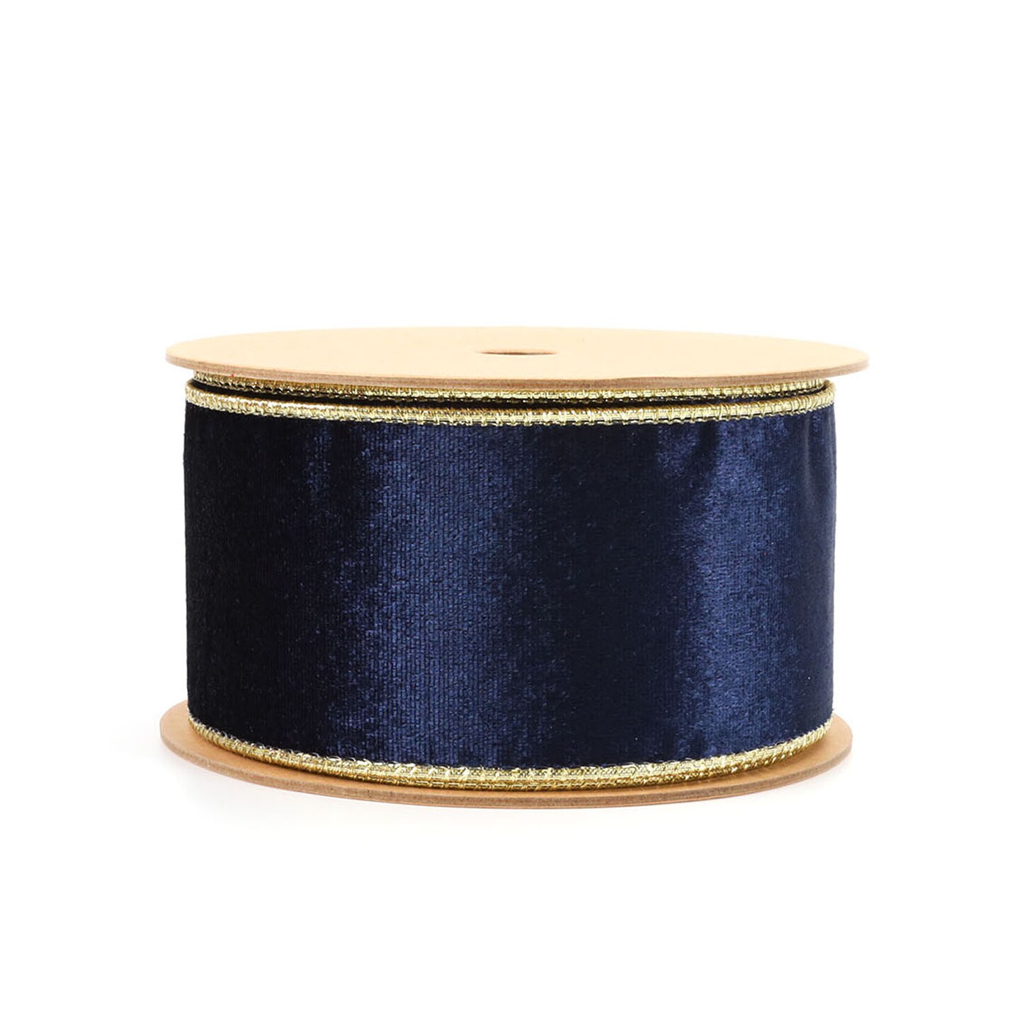 LaRibbons 4&#x22; - 2 1/2&#x22; Reversible Velvet/Lurex Wired Ribbon | 10 Yard Roll