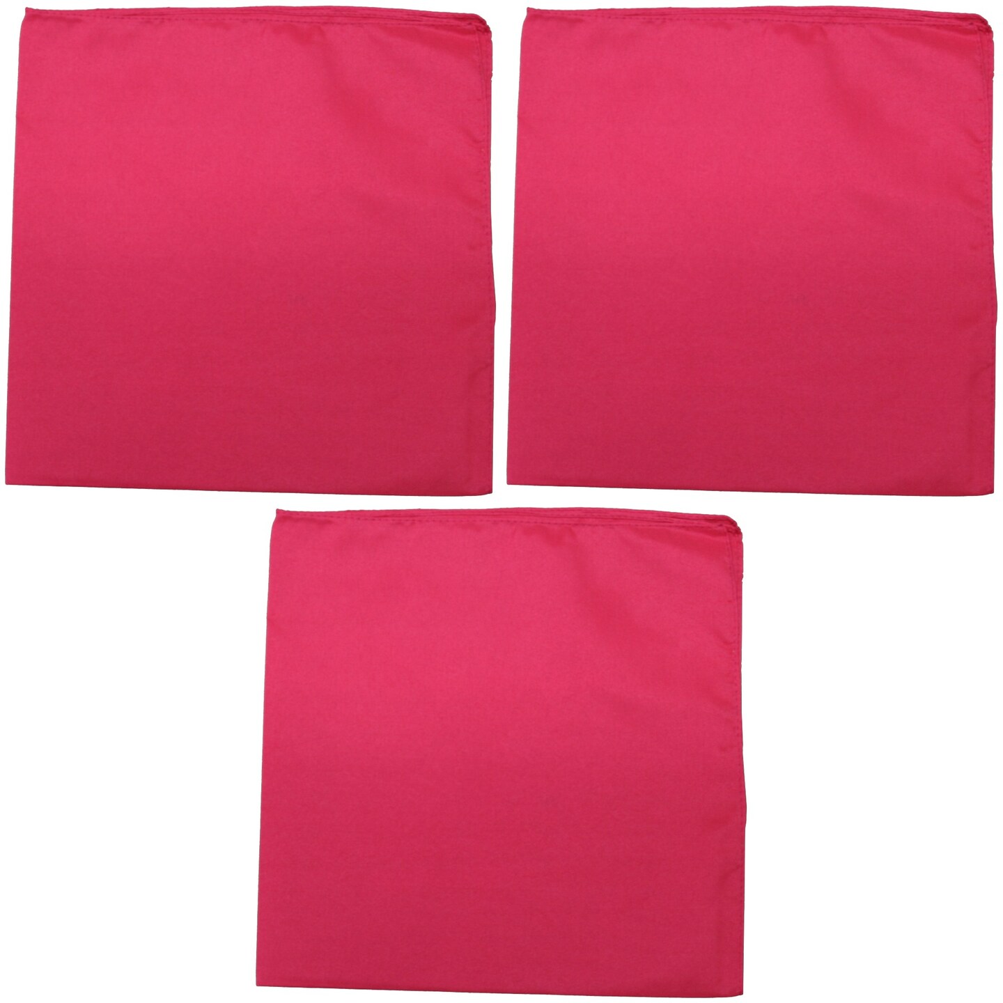 3 Pack Plain Polyester Bandanas Lightweight and Versatile Accessories