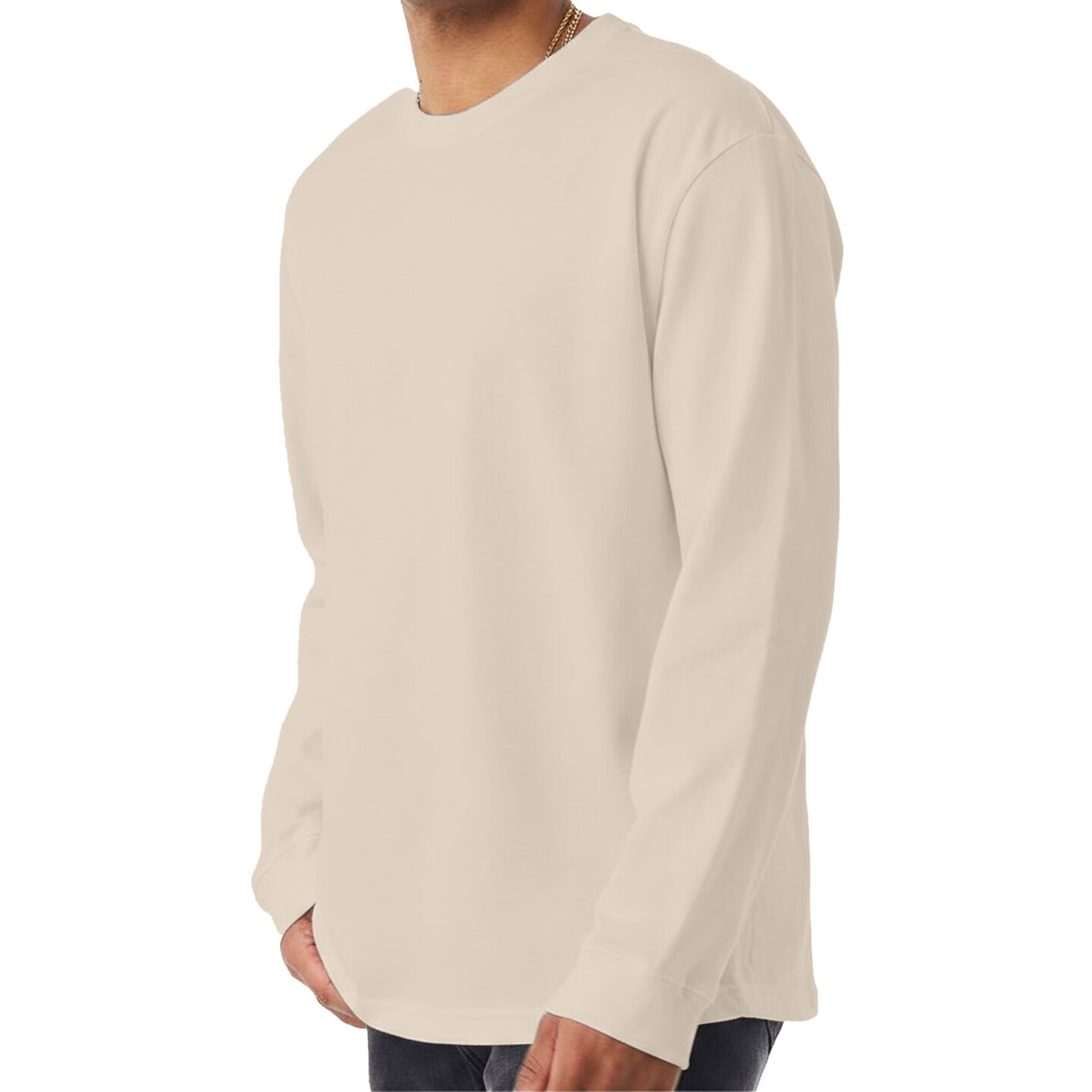 BELLA + CANVAS Blank Craft Heavyweight Long Sleeve Tee, Perfect for DIY Ribbed Cuffs T-Shirt
