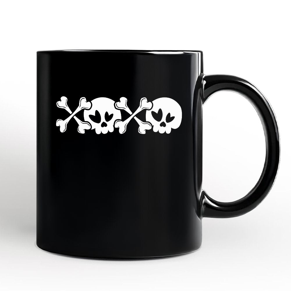 XOXO Skulls Anti-Valentine Mug, Sarcastic Skeletons Love Gift, Color ...