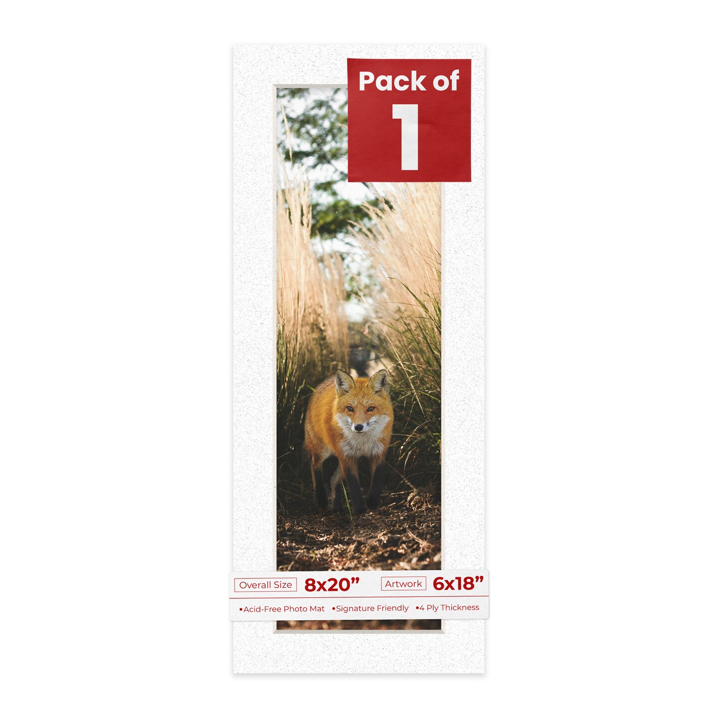 Oyster Shell White Mat Board for 8x20 Frames - Fits 6x18 Photos
