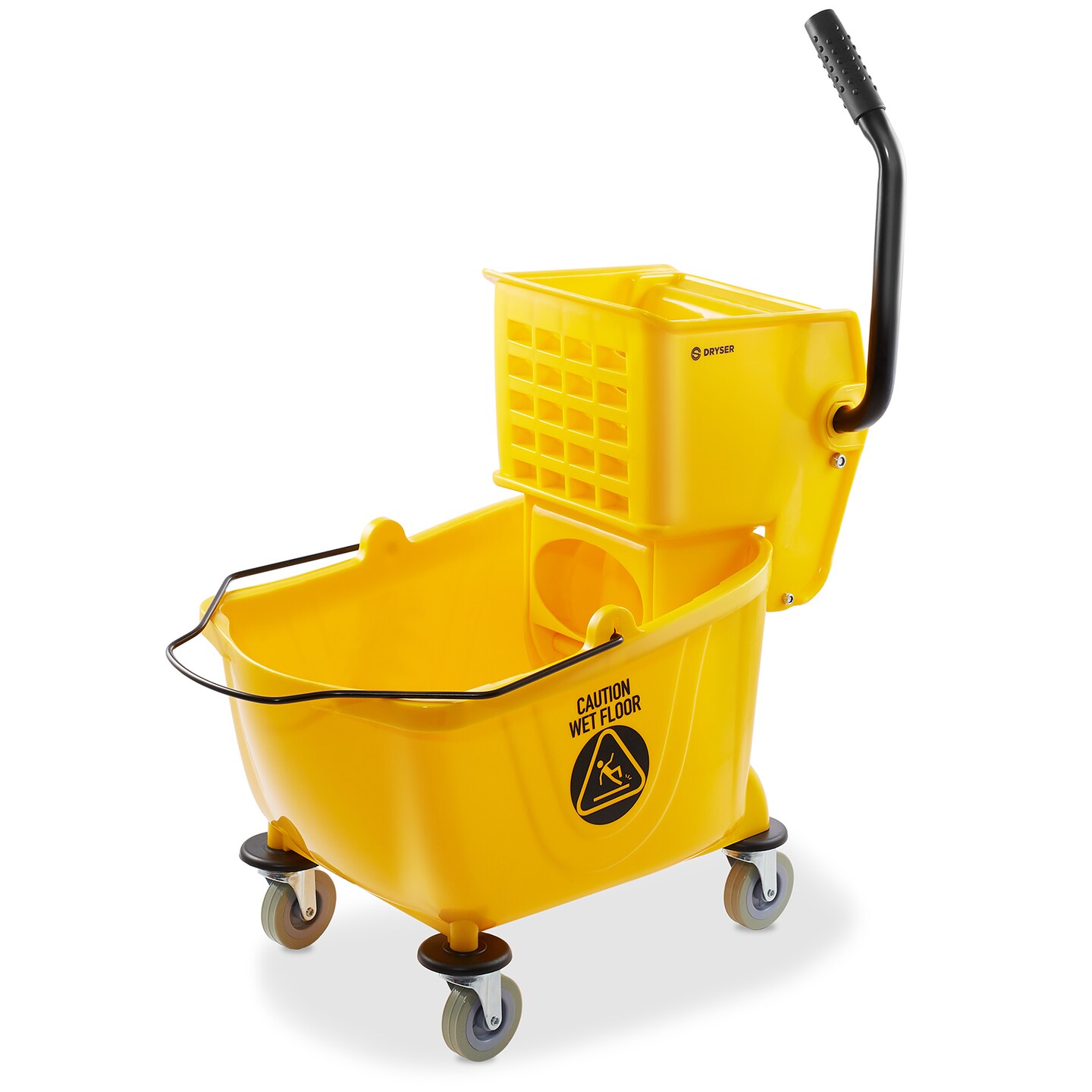 Dryser Commercial Mop Bucket with Side Press Wringer, 26 Quart