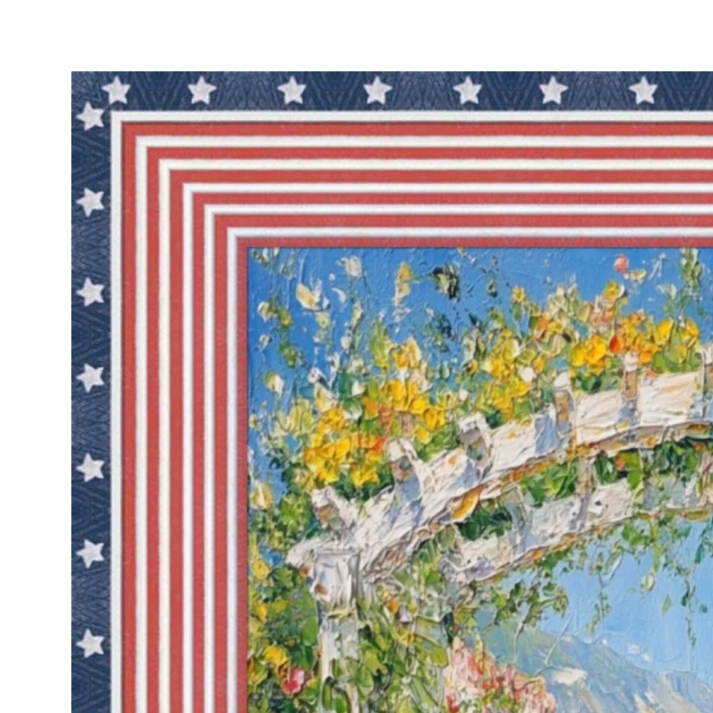Wide Red White Blue American Flag Picture Frame - 27x40 frame