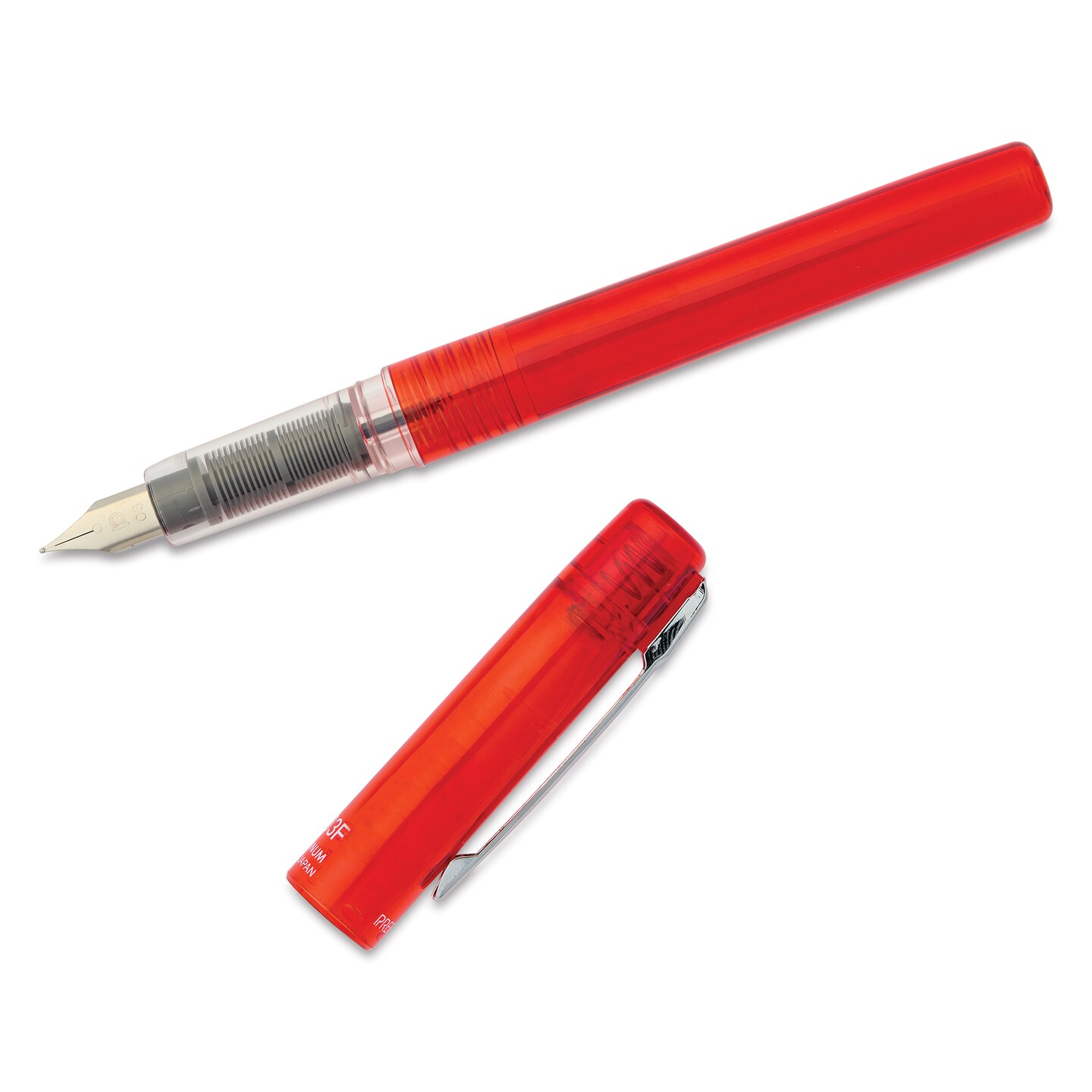 Platinum Prefounte Fountain Pen - Vermilion Orange, Fine