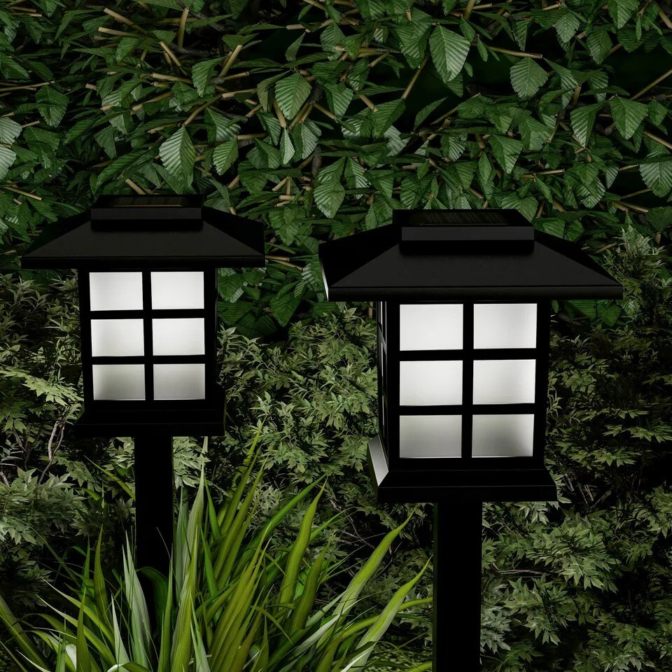 6PC Solar Garden Lights Outdoor Water-Resistant Landscape LED Pathway Yard
