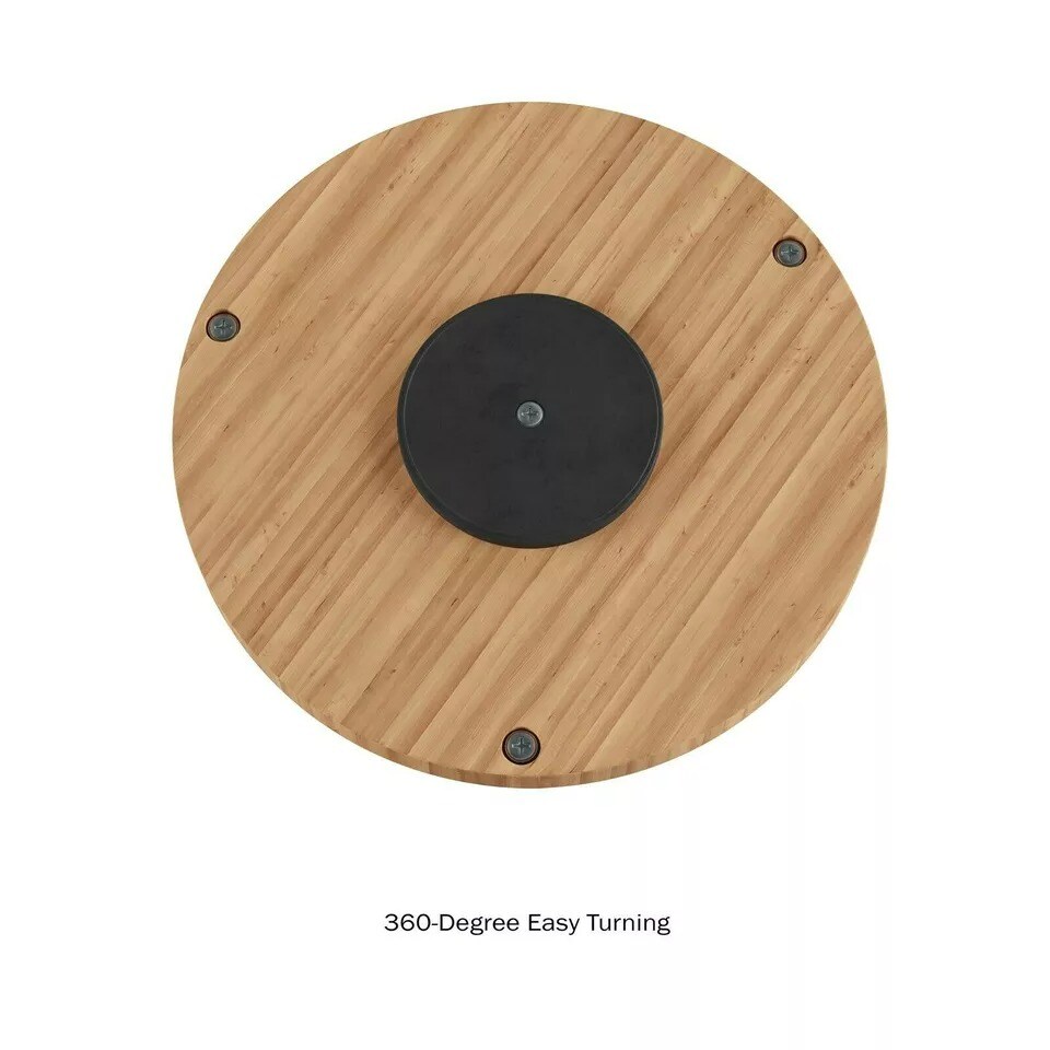 Bamboo 2 Tier Lazy Susan Countertop Cupboard 10 Inch Spices Rack Shelf