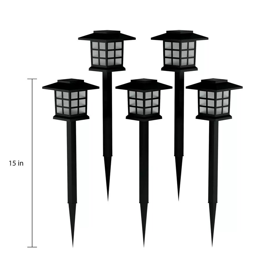 6PC Solar Garden Lights Outdoor Water-Resistant Landscape LED Pathway Yard
