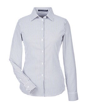 Devon & Jones® CrownLux Performance Ladies Micro Windowpane Woven Shirt