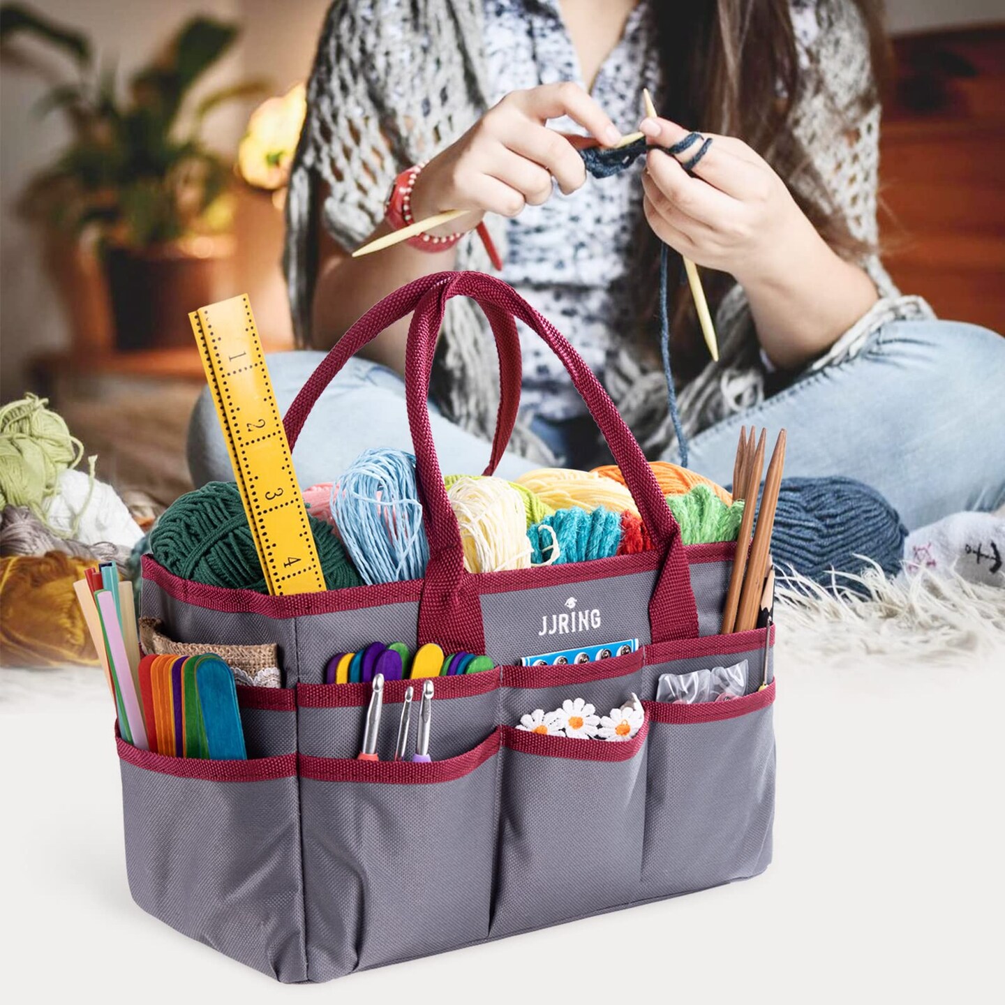 【ARTS&CRAFT】AGING CANVAS BASIC TOTE Recycled Canvas Trendy All-Day Tote – TBF Bags