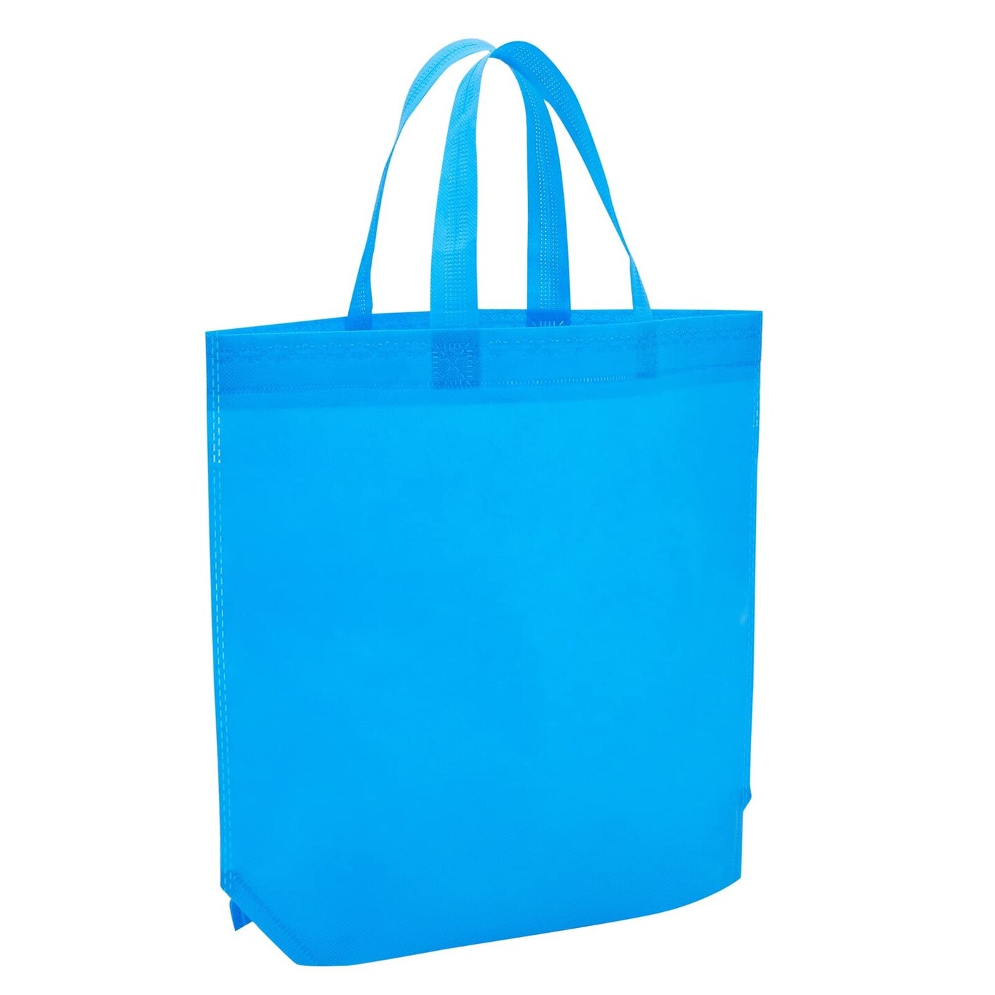 10 Pack Reusable Tote Bags with Handles for Shopping, Bulk Cloth Bags for Groceries (15x12.5 in, 5 Assorted Colors)