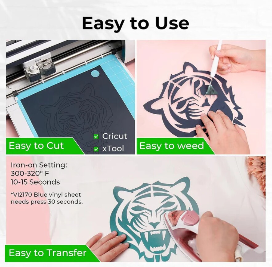 Heat Transfer Vinyl Kit 60pcs
