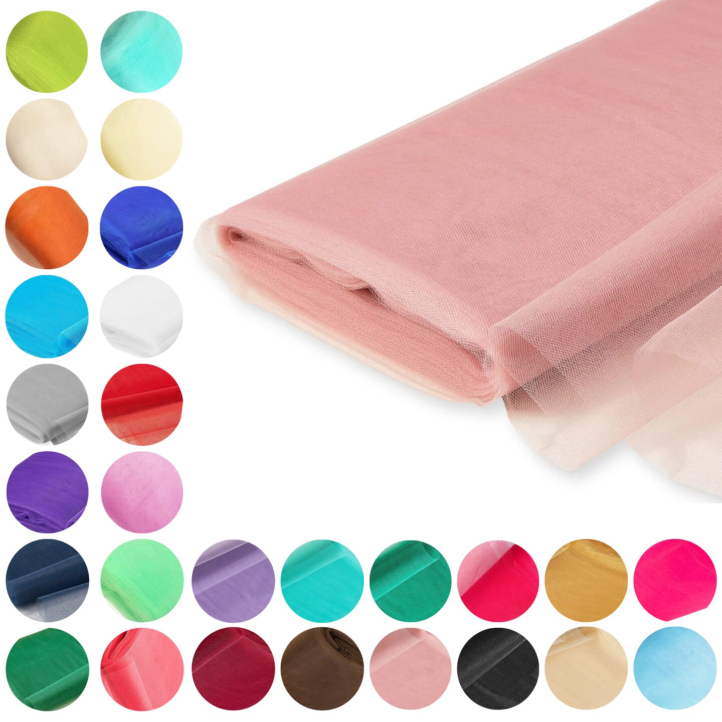 40 Yard Tulle Fabric Roll – 54 Inch Wide Sheer Lightweight Tulle, Fabric for Wedding Décor, Tutus, Crafts & Party Decor